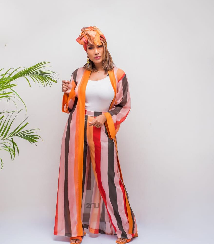 Nafy Striped Trouser Set